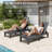 Patio Chaise Lounge Chair Set of 2, Adjustable Backrest for Outside Poolside, Backyard, Lawn-1861115174