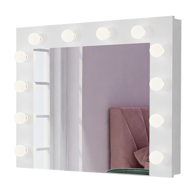 Leslyn Wood Flat Wall Mirror