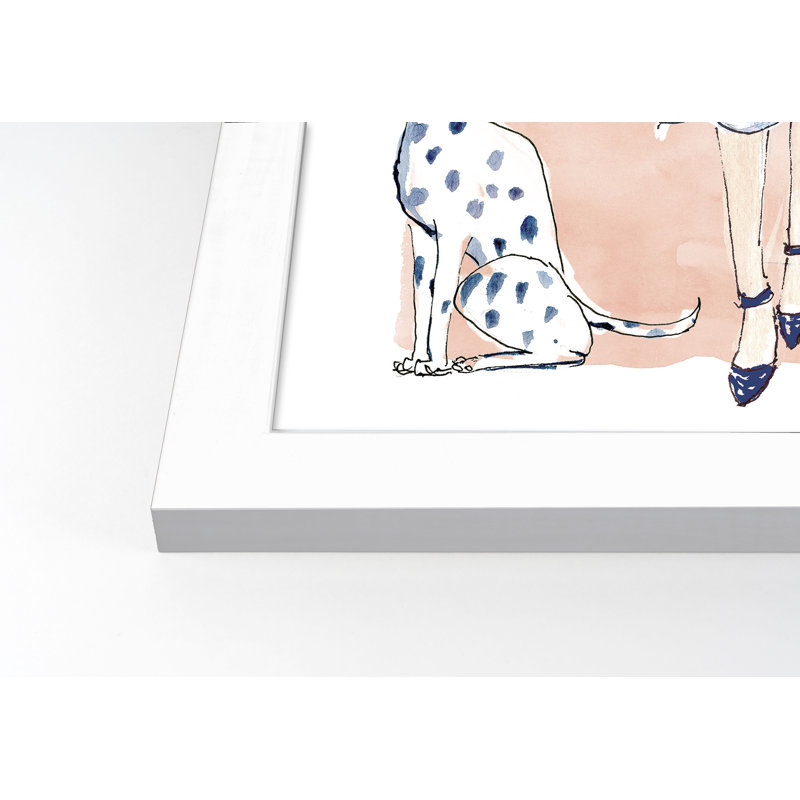 «Parisian Fashion Girl», reproduction encadrée