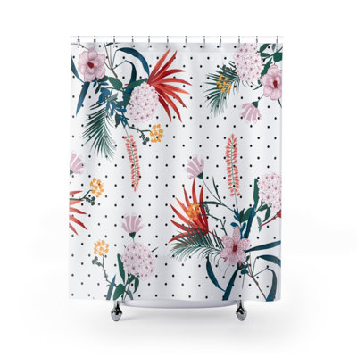 Rideau de douche simple Floral