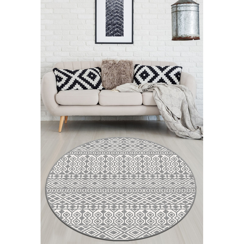 Round Mike Shag Area Rug, Round 100cm