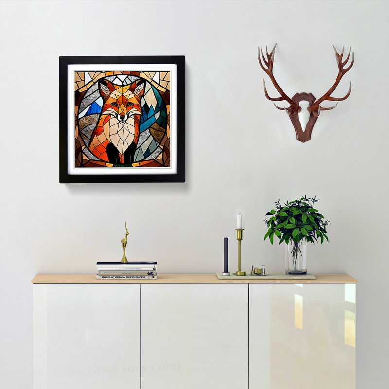 Single Picture Frame Print on Wood, Black