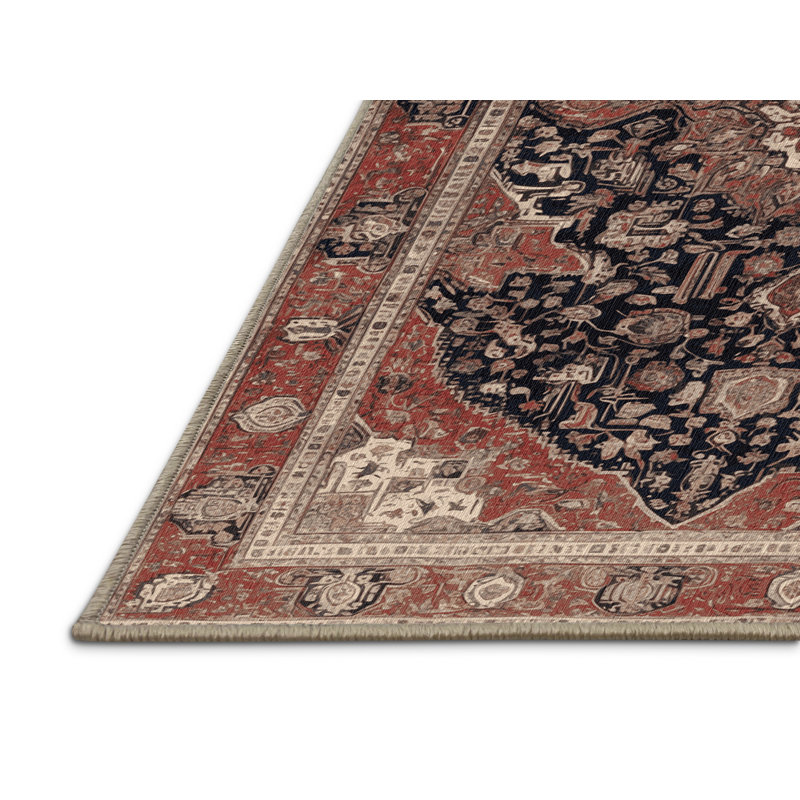 Machine Washable Persian Brown Area Rug, Rectangle 3' x 5'
