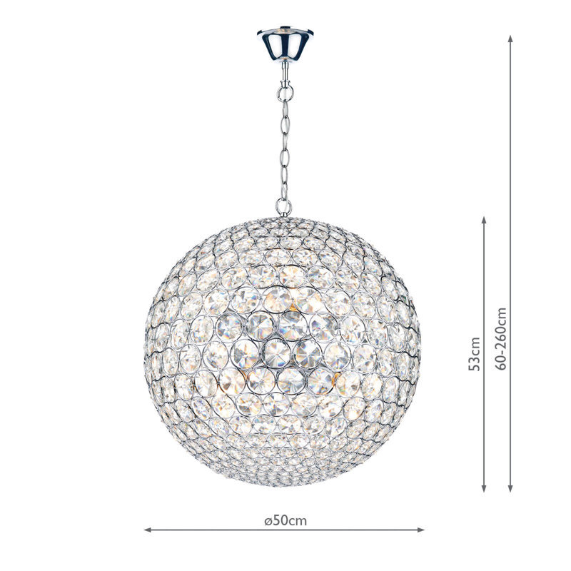 Hayley 8 - Light Crystal Chandelier