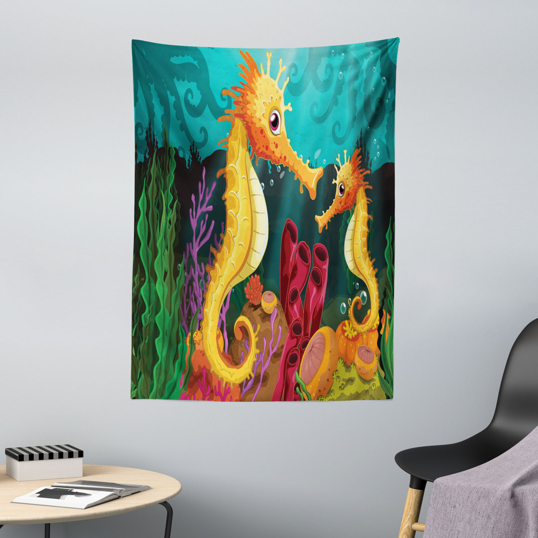 Wandteppich, Seahorse Habitat, Unterwasser-, Mehrfarbig