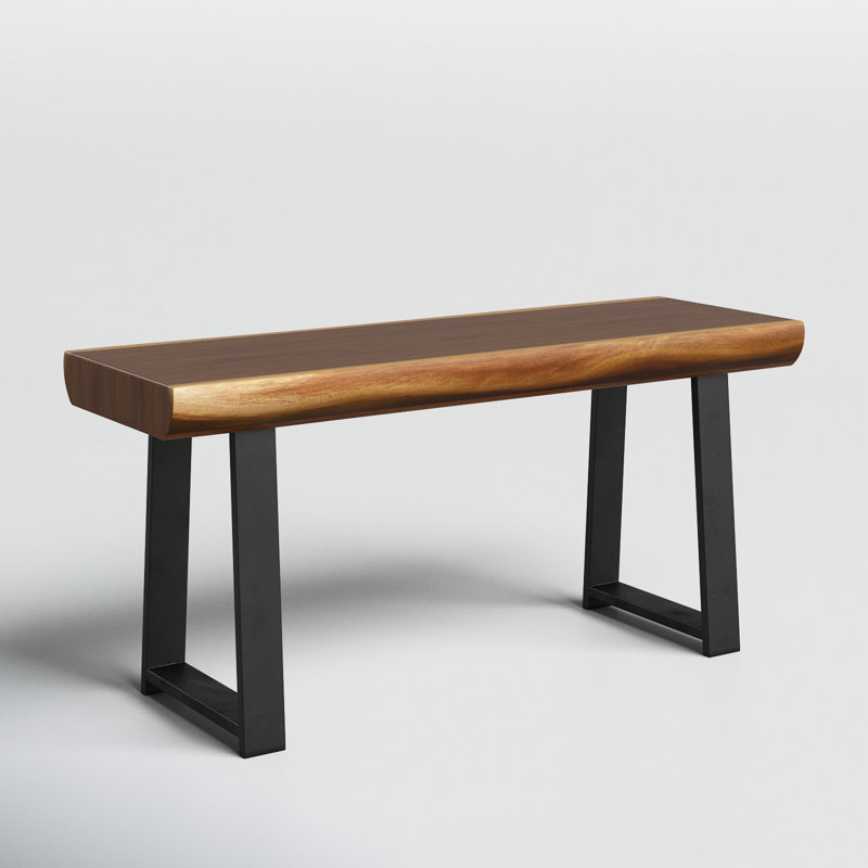 Solid Wood Bench, 45.7cm H x 99.1cm W x 33cm D