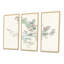 Feuilles d'eucalyptus II - ensemble d'art mural sur toile traditionnel encadré de 3-4722633-4722635