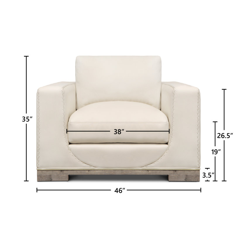 Cassidy Leather Chair And A Half, Snowflake (Soft Touch), Nutmeg