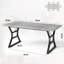 Grande table de salle à manger de 70,9 po pour 6 personnes, table de cuisine rectangulaire avec pieds en métal robustes, table de salle à manger en bois de ferme pour grande famille
