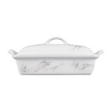 Le Creuset Heritage Stoneware Marble Collection 4 Qt. Rectangular Casserole with Lid