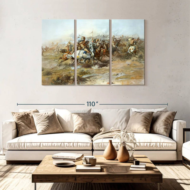 Lelar The Custer Fight, 48" H x 74" W