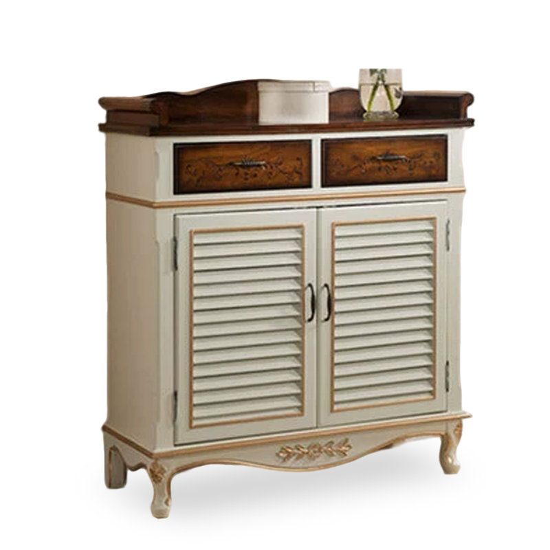 Banc de rangement blanc en bois manufacturé
