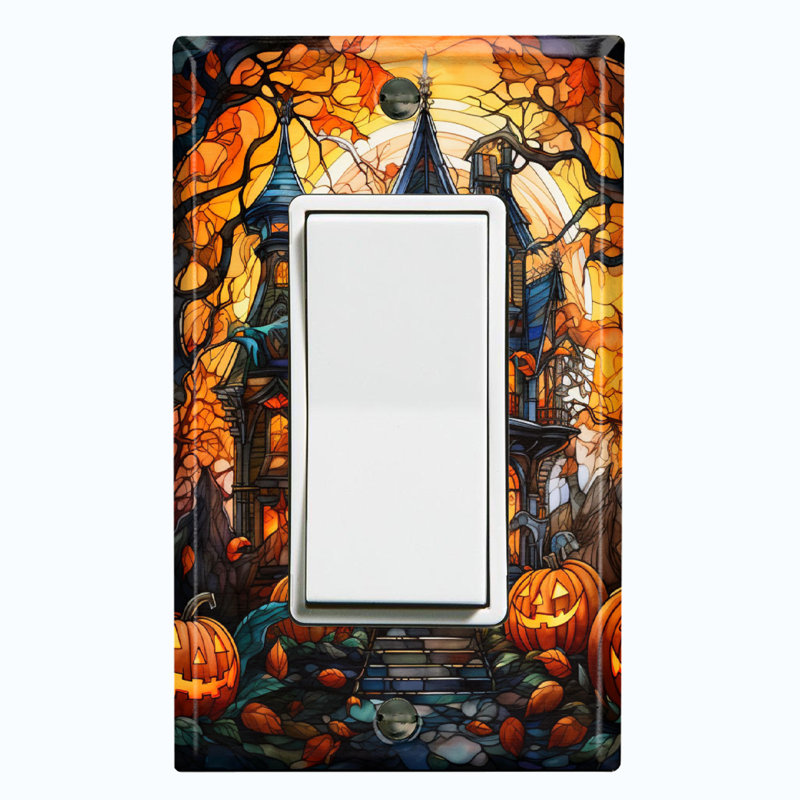 Figurine murale d'Halloween festive de style citrouille d'Halloween