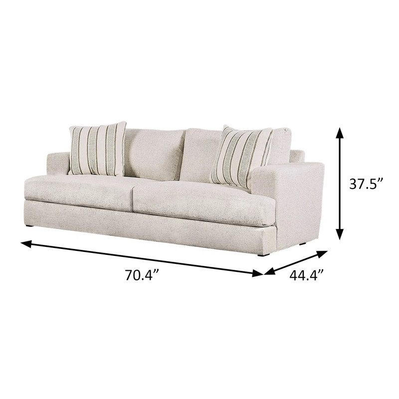 Causeuse transitionnelle l 70,4 po, beige