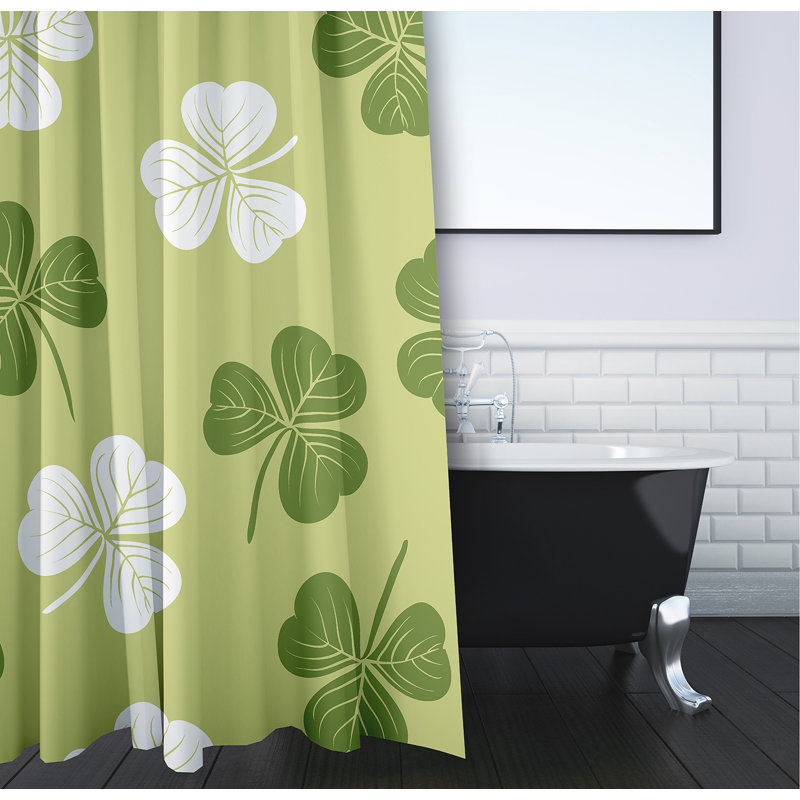 Rideau de douche simple Clairemarie, Vert clair