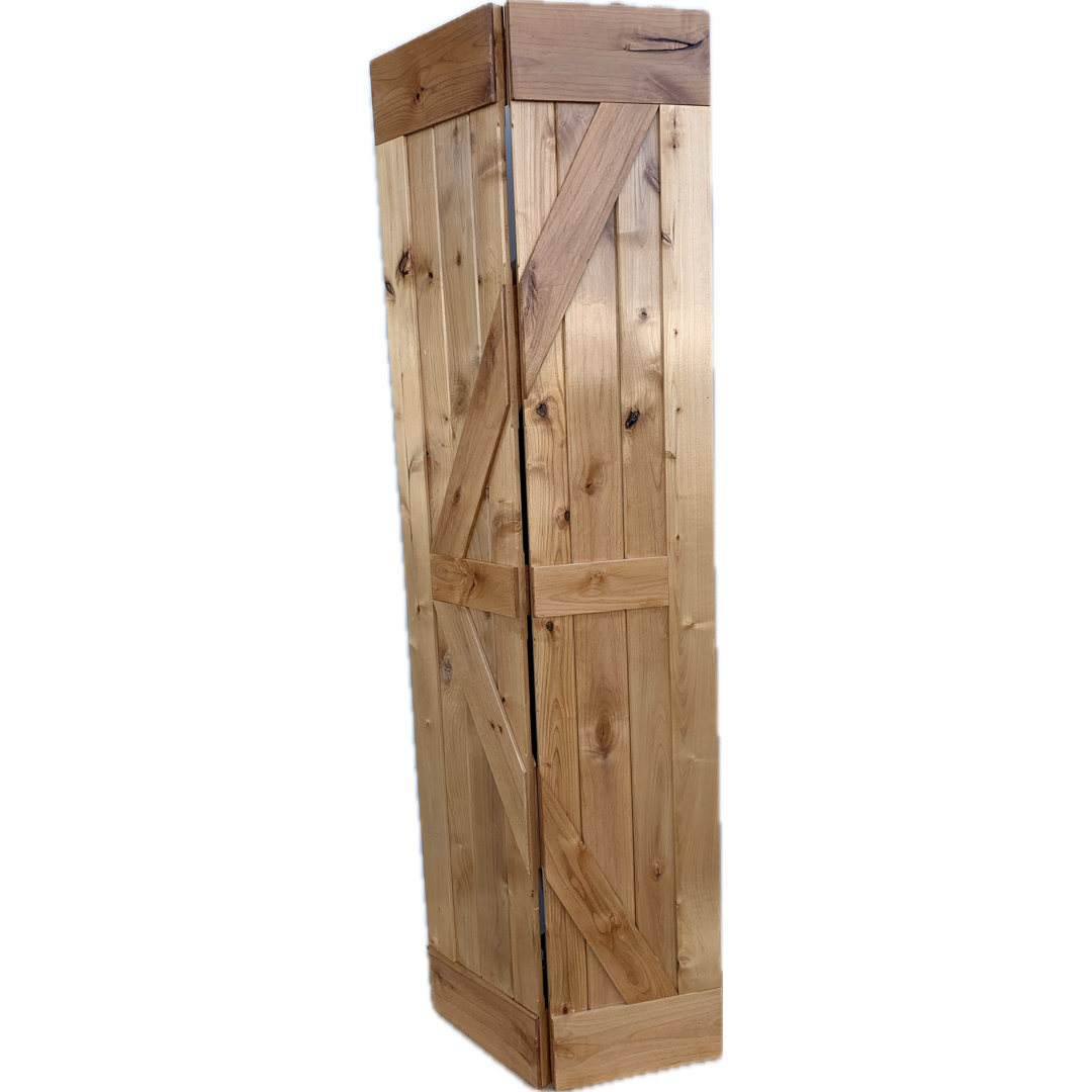 Paneled Unfinished Solid Alder Wood Bifold Barn Door Slab Lubann