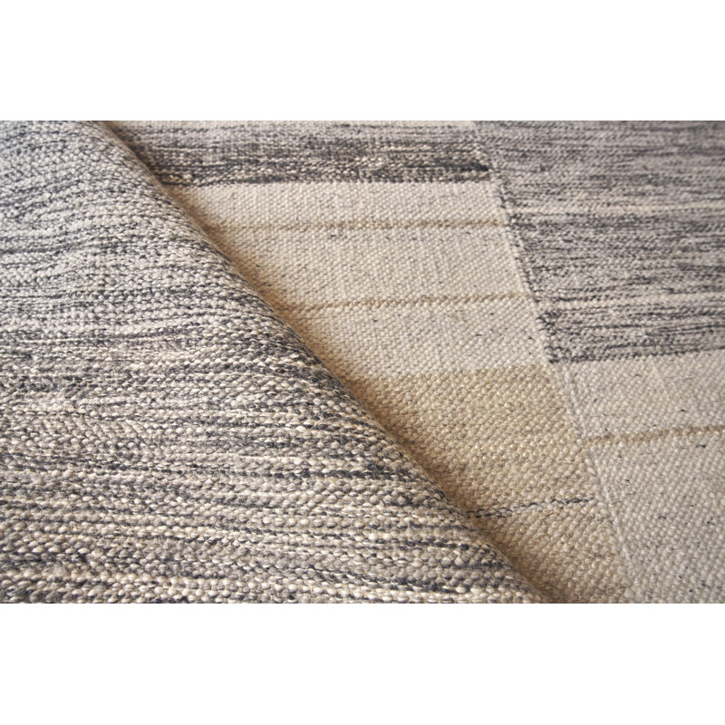 Scandinavian Wool Geometric Area Rug, Rectangle 5' x 8'