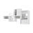 Globe Wall-Mounted Shelf Unit With 5 Shelves, White
