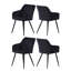 Yerres 4 Person Dining set - a Rectangular Wooden Dining Table with Metal Legs and a Set of 4 Quilted Velvet Dining Chairs for Dining Room - Modern Dining Table Set-1718480819-1718480831