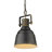 Edie 1 - Light Antique Black Iron Shaded Pendant
