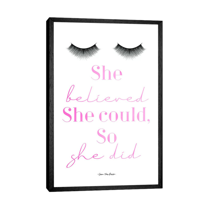 She Believed by Seven Trees Design - Gallery-Wrapped Canvas Giclée on Canvas, Black Floater Framed, 66.04 cm H x 45.72 cm W