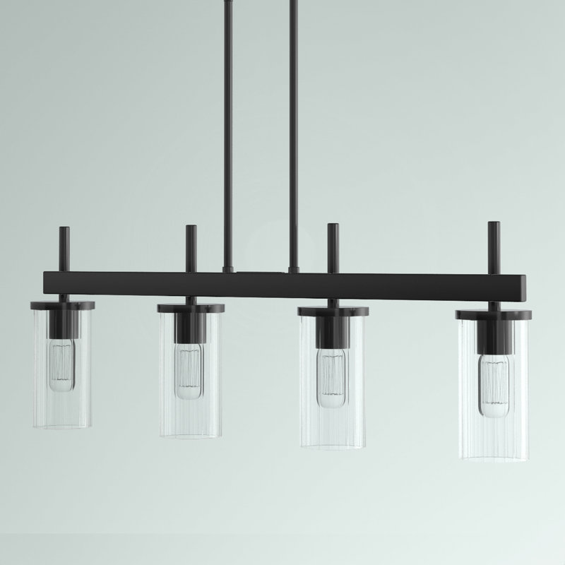 Bertelli 4 - Light Kitchen Island Pendant, Matte Black