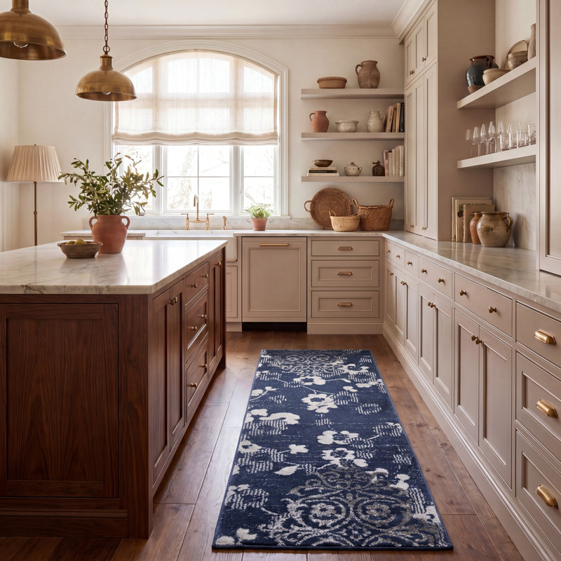 Tapis floral Mehl, Carré 8 pi
