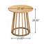 Table de salle à manger d'extérieur ronde en bois d'acacia, table bistro ronde, finition teck