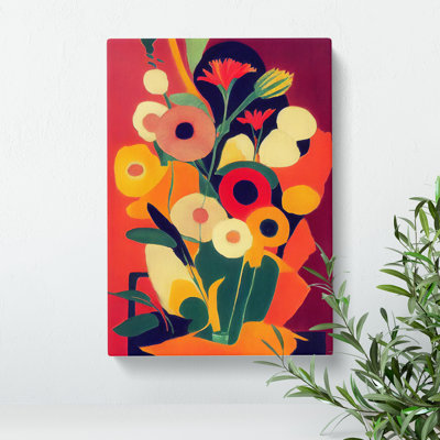 Unique Flowers Abstract No.1 - Wrapped Canvas