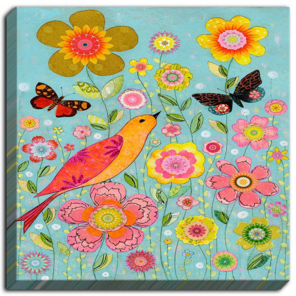 Flower Meadow - Impression sur toile, H 16 po x l 12 po x P 1,5 po, Toile tendue