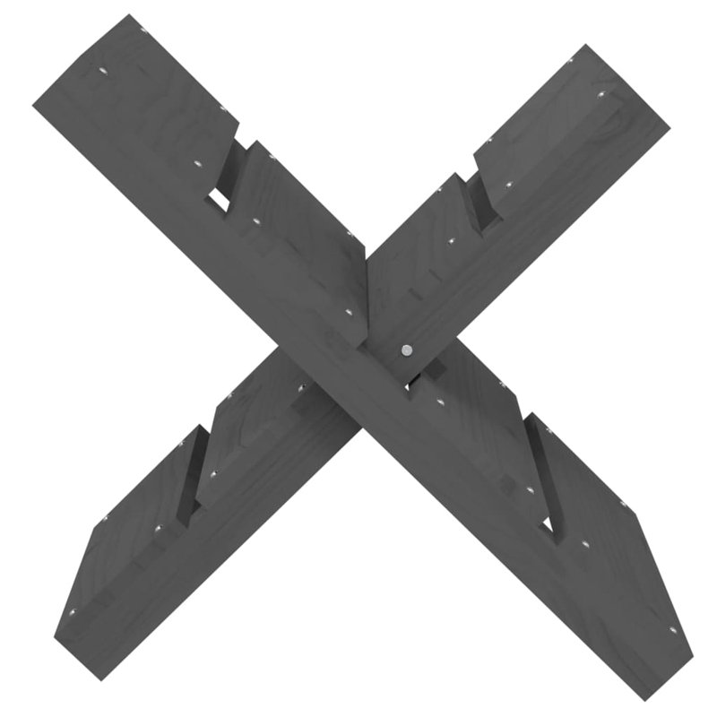 47cm W Solid Wood Log Rack, Gray
