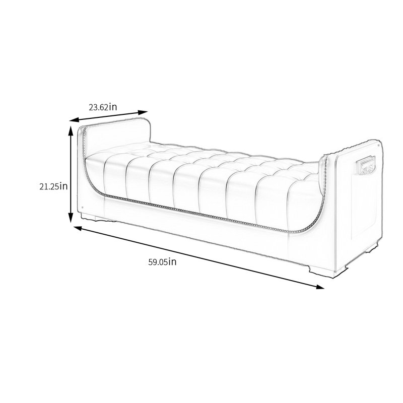 Banc de rangement Sarthak, Bleu