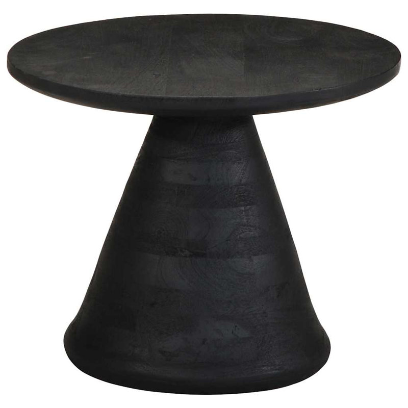 Solid Wood End Table, Black