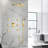 Juno 16" Gold Finish Thermostatic Digital Display shower system
