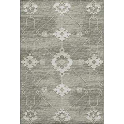 Premium Machine Washable Taquoia AMF122 Olive Rug