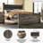 Meila Vegan Leather Four Poster Bed-1027142585
