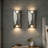 Faustine LED Flush Mounted Sconce Set of 2, Glam Mirror Lights