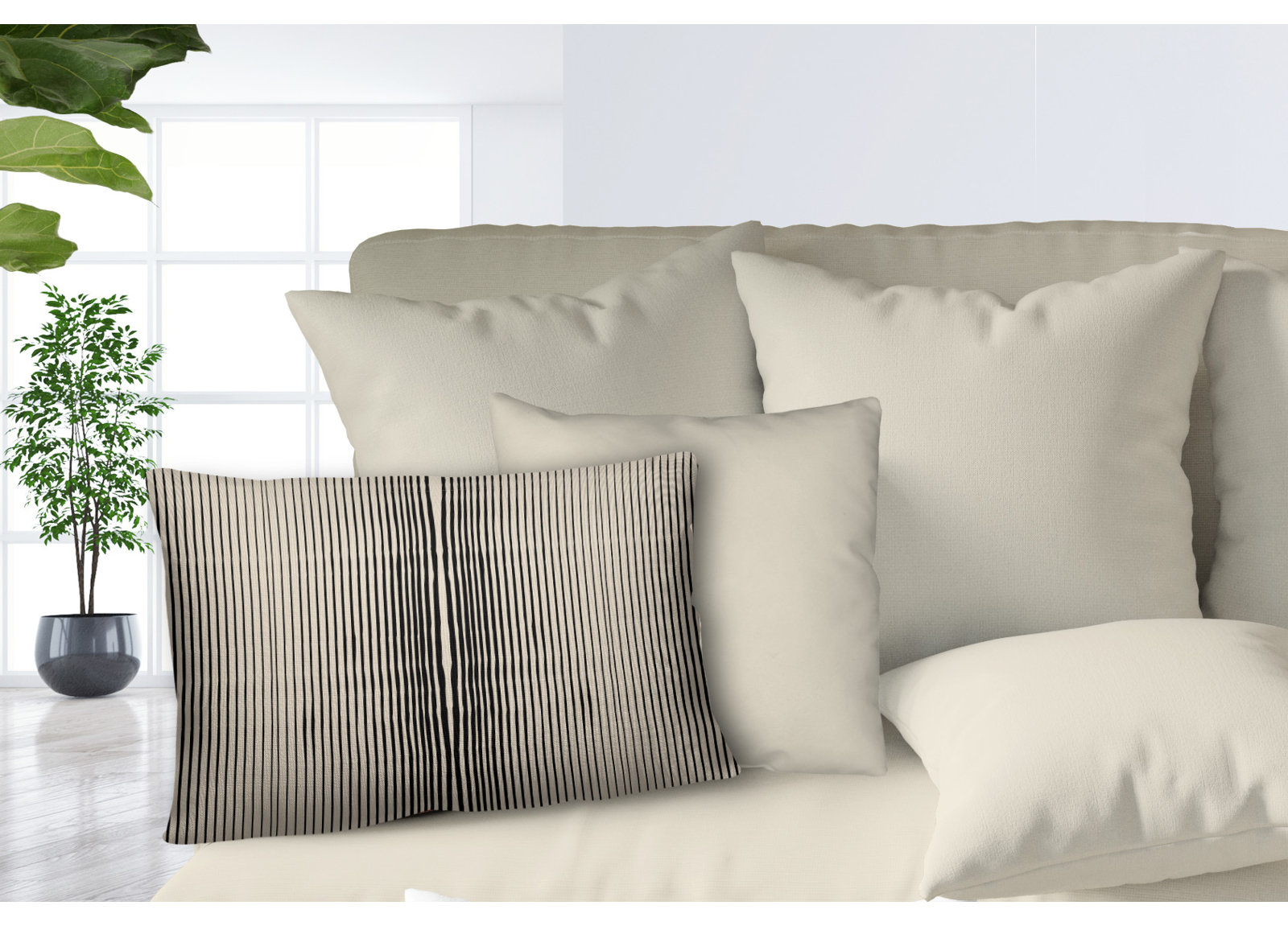 Ash Indoor/Outdoor Lumbar Throw Pillow, Fawn