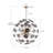 Tinslee Glass Chandelier - Smoke Snowball Orb Disco Sphere 28 Inch Wid