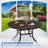 53" Patio Round Metal Dining Table With 1.57" Umbrella Hole-846509873
