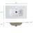 Integrated Glossy White Ceramic Basin, Easy to Clean and Maintain
