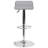 Amp Contemporary Vinyl Adjustable Height Barstool with Quilted Wave Seat-1444476976