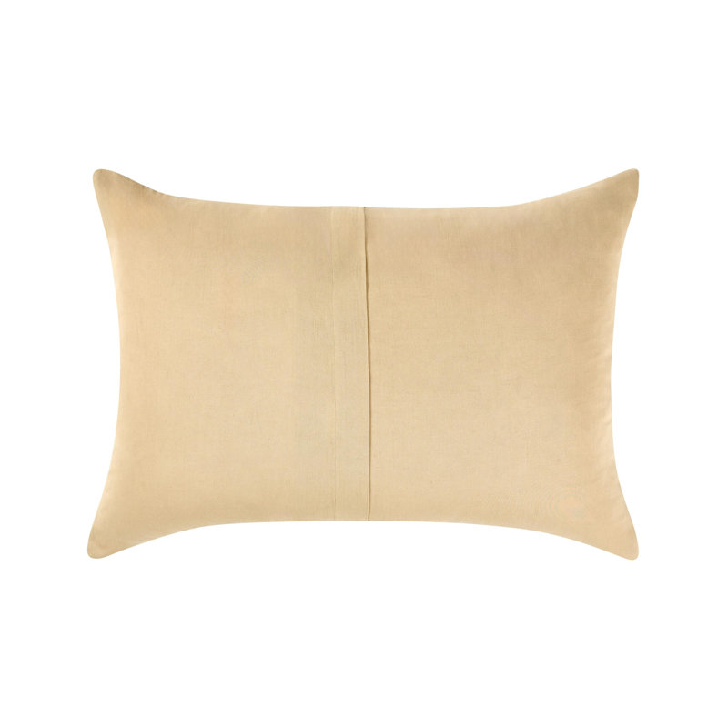 Paloma Hemp Fabric Ochre Amber Standard Sham, Queen, Yellow