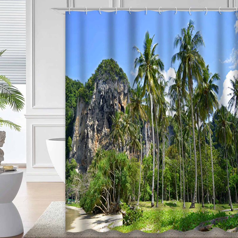 Rideau de douche Beach Andaman Sea, L 72 po x l 78 po