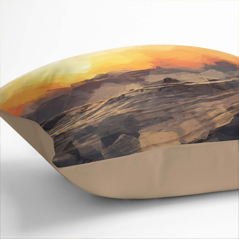 Abstract Square Throw Cushion, Stone, 40cm H x 40cm W x 15cm D