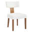 Ensemble de 6 chaises d'appoint rembourrées en bois massif avec dossier incurvé-126127975-126127976-126127978