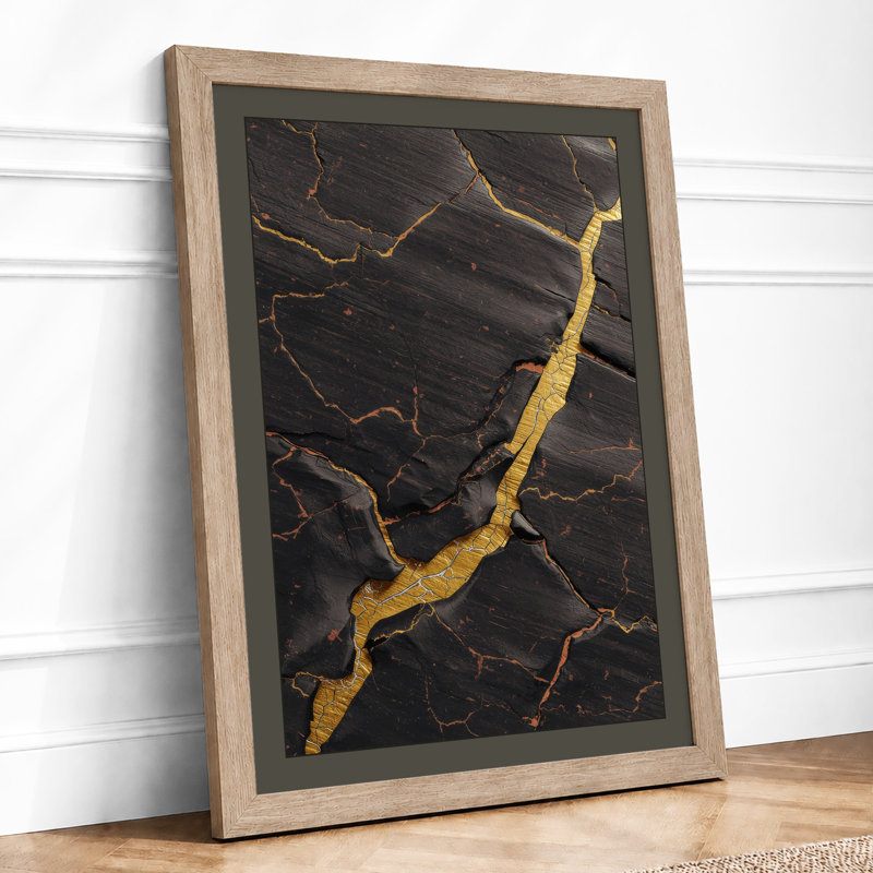 Golden Vein Modern - Print, A1 - 84.1 x 59.4 cm, Oak
