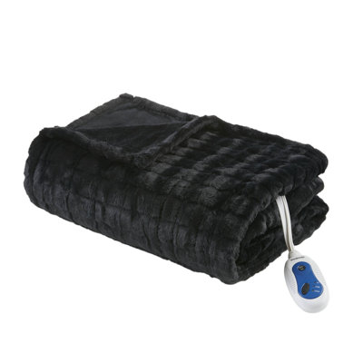 Jeté en fausse fourrure surdimensionné Beautyrest Zuri