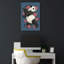 Dancing Panda Blooms Whimsical Bear Chrysanthemum Panda Nature Wildlife Wall Art Print 1 Piece Wrapped Canvas Wall Art-1767164352