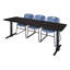 Neyland Cain T-Base training table and 2 Zeng stackable chairs-32520304-32520305-131241261